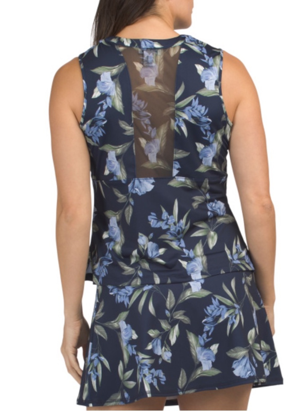 TOMMY BAHAMA Notch Neck Tank Top With Breathable Mesh Panels